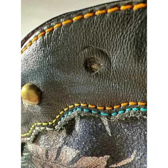 Black Floral Women's Boots - Picture 3 of 9